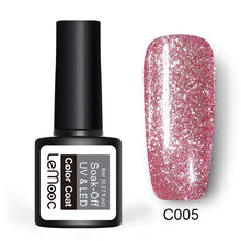 Load image into Gallery viewer, 8ml Nail Art Shining Glitter Sequins Platinum Paint Gel Crystal Nail Art Soak off Platinum Rose Gold UV Gel Nail Polish
