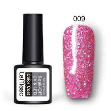 Load image into Gallery viewer, 8ml Nail Art Shining Glitter Sequins Platinum Paint Gel Crystal Nail Art Soak off Platinum Rose Gold UV Gel Nail Polish