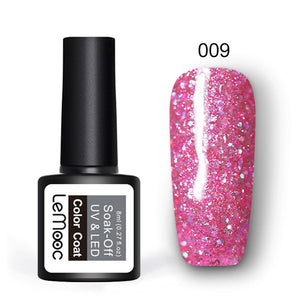 8ml Nail Art Shining Glitter Sequins Platinum Paint Gel Crystal Nail Art Soak off Platinum Rose Gold UV Gel Nail Polish