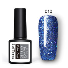 Load image into Gallery viewer, 8ml Nail Art Shining Glitter Sequins Platinum Paint Gel Crystal Nail Art Soak off Platinum Rose Gold UV Gel Nail Polish