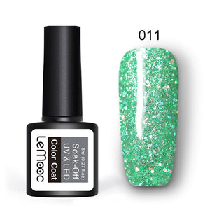 8ml Nail Art Shining Glitter Sequins Platinum Paint Gel Crystal Nail Art Soak off Platinum Rose Gold UV Gel Nail Polish