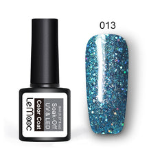 Load image into Gallery viewer, 8ml Nail Art Shining Glitter Sequins Platinum Paint Gel Crystal Nail Art Soak off Platinum Rose Gold UV Gel Nail Polish