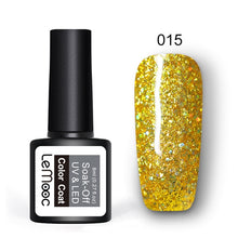 Load image into Gallery viewer, 8ml Nail Art Shining Glitter Sequins Platinum Paint Gel Crystal Nail Art Soak off Platinum Rose Gold UV Gel Nail Polish