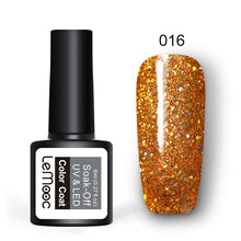 Load image into Gallery viewer, 8ml Nail Art Shining Glitter Sequins Platinum Paint Gel Crystal Nail Art Soak off Platinum Rose Gold UV Gel Nail Polish