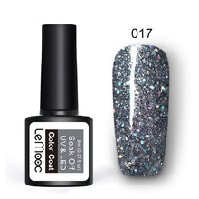 Load image into Gallery viewer, 8ml Nail Art Shining Glitter Sequins Platinum Paint Gel Crystal Nail Art Soak off Platinum Rose Gold UV Gel Nail Polish