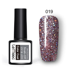 Load image into Gallery viewer, 8ml Nail Art Shining Glitter Sequins Platinum Paint Gel Crystal Nail Art Soak off Platinum Rose Gold UV Gel Nail Polish