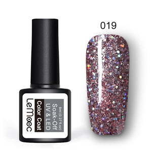 8ml Nail Art Shining Glitter Sequins Platinum Paint Gel Crystal Nail Art Soak off Platinum Rose Gold UV Gel Nail Polish
