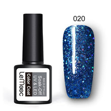 Load image into Gallery viewer, 8ml Nail Art Shining Glitter Sequins Platinum Paint Gel Crystal Nail Art Soak off Platinum Rose Gold UV Gel Nail Polish