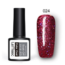 Load image into Gallery viewer, 8ml Nail Art Shining Glitter Sequins Platinum Paint Gel Crystal Nail Art Soak off Platinum Rose Gold UV Gel Nail Polish