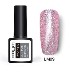 Load image into Gallery viewer, 8ml Nail Art Shining Glitter Sequins Platinum Paint Gel Crystal Nail Art Soak off Platinum Rose Gold UV Gel Nail Polish