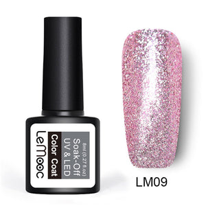 8ml Nail Art Shining Glitter Sequins Platinum Paint Gel Crystal Nail Art Soak off Platinum Rose Gold UV Gel Nail Polish