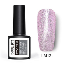 Load image into Gallery viewer, 8ml Nail Art Shining Glitter Sequins Platinum Paint Gel Crystal Nail Art Soak off Platinum Rose Gold UV Gel Nail Polish