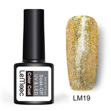 Load image into Gallery viewer, 8ml Nail Art Shining Glitter Sequins Platinum Paint Gel Crystal Nail Art Soak off Platinum Rose Gold UV Gel Nail Polish