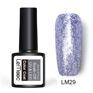 8ml Nail Art Shining Glitter Sequins Platinum Paint Gel Crystal Nail Art Soak off Platinum Rose Gold UV Gel Nail Polish
