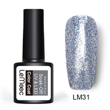 Load image into Gallery viewer, 8ml Nail Art Shining Glitter Sequins Platinum Paint Gel Crystal Nail Art Soak off Platinum Rose Gold UV Gel Nail Polish
