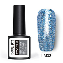 Load image into Gallery viewer, 8ml Nail Art Shining Glitter Sequins Platinum Paint Gel Crystal Nail Art Soak off Platinum Rose Gold UV Gel Nail Polish