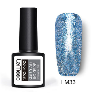 8ml Nail Art Shining Glitter Sequins Platinum Paint Gel Crystal Nail Art Soak off Platinum Rose Gold UV Gel Nail Polish