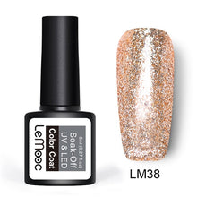 Load image into Gallery viewer, 8ml Nail Art Shining Glitter Sequins Platinum Paint Gel Crystal Nail Art Soak off Platinum Rose Gold UV Gel Nail Polish