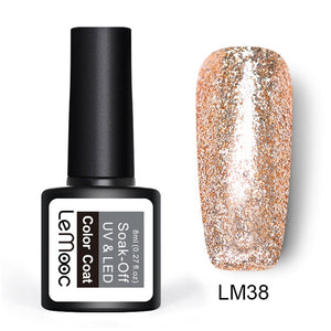 8ml Nail Art Shining Glitter Sequins Platinum Paint Gel Crystal Nail Art Soak off Platinum Rose Gold UV Gel Nail Polish