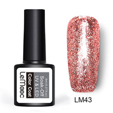 Load image into Gallery viewer, 8ml Nail Art Shining Glitter Sequins Platinum Paint Gel Crystal Nail Art Soak off Platinum Rose Gold UV Gel Nail Polish