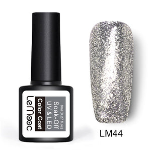 8ml Nail Art Shining Glitter Sequins Platinum Paint Gel Crystal Nail Art Soak off Platinum Rose Gold UV Gel Nail Polish