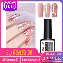 Load image into Gallery viewer, 8ml Nail Art Shining Glitter Sequins Platinum Paint Gel Crystal Nail Art Soak off Platinum Rose Gold UV Gel Nail Polish